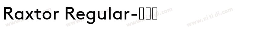 Raxtor Regular字体转换